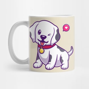 Cute Dalmatian Dog Wink Eye Cartoon Mug